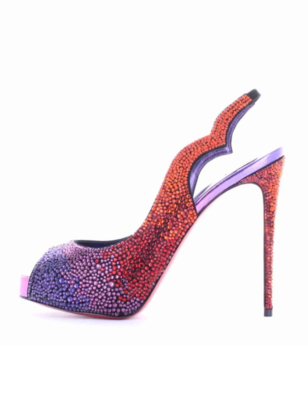 Christian Louboutin RARE  Hot chick Alta sling strass heels RETAIL 3,995